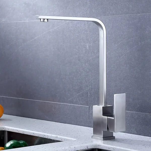 1pc Square Kitchen Faucet With Hot And Cold Options